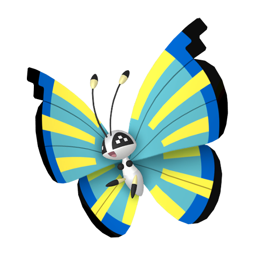 Shiny Savanna Vivillon render